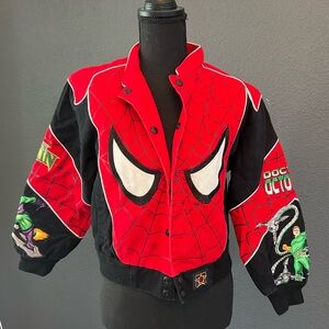 JH DESIGN YOUTH AMAZING SPIDERMAN JACKET SIZE M 7/8 GREEN GOBLIN DR OCTOPUS